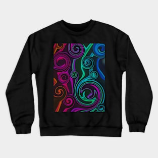 Random LIQUIFY Pattern Crewneck Sweatshirt